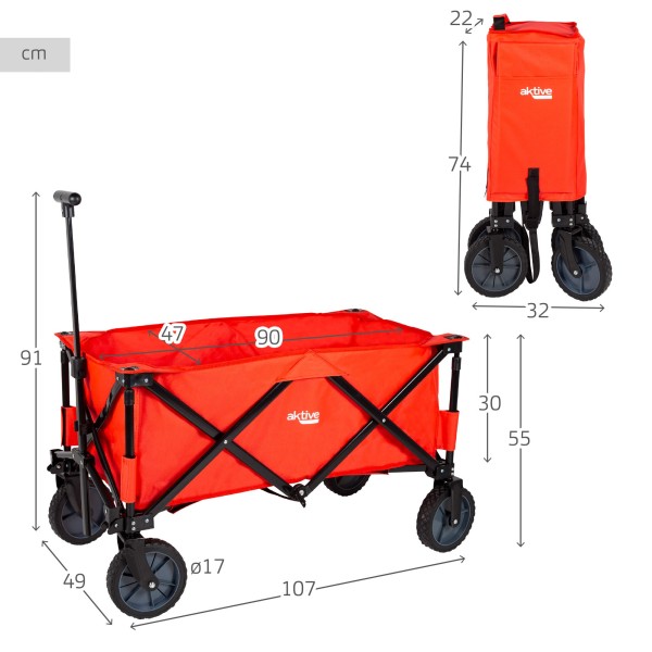 Carro pregável playa rojo Aktive | Distria