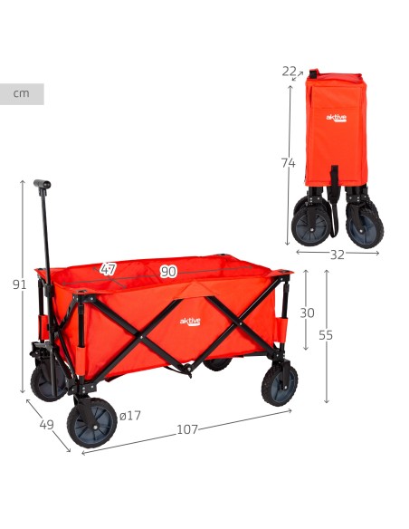 Carro pregável playa rojo Aktive | Distria