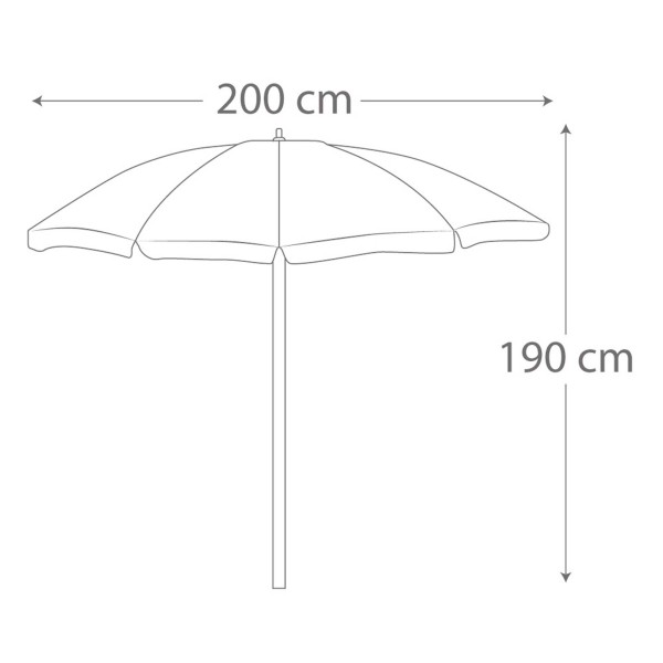 Guarda-sol de Praia Marinera com UV30 | Distria