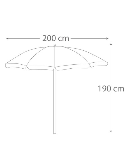 Guarda-sol de Praia Marinera com UV30 | Distria