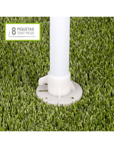 Grande gazebo de jardim 9 m2 branco Aktive | Distria