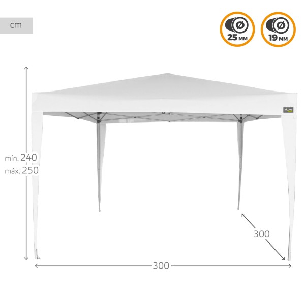 Gazebo de jardim dobrável e ajustável em altura | Distria