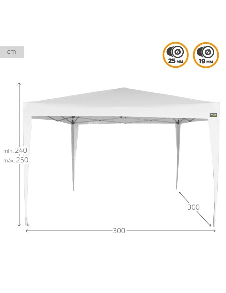 Gazebo de jardim dobrável e ajustável em altura | Distria