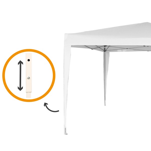 Gazebo de jardim dobrável e ajustável em altura | Distria