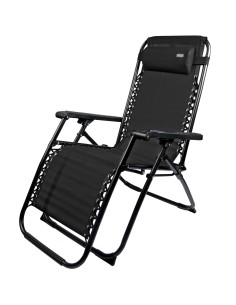 Espreguiçadeira de praia negra Gravidade Zero Aktive | Distria