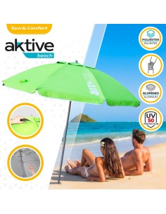 Grande Guarda-sol Max Air 2m inclinável verde | Distria 2