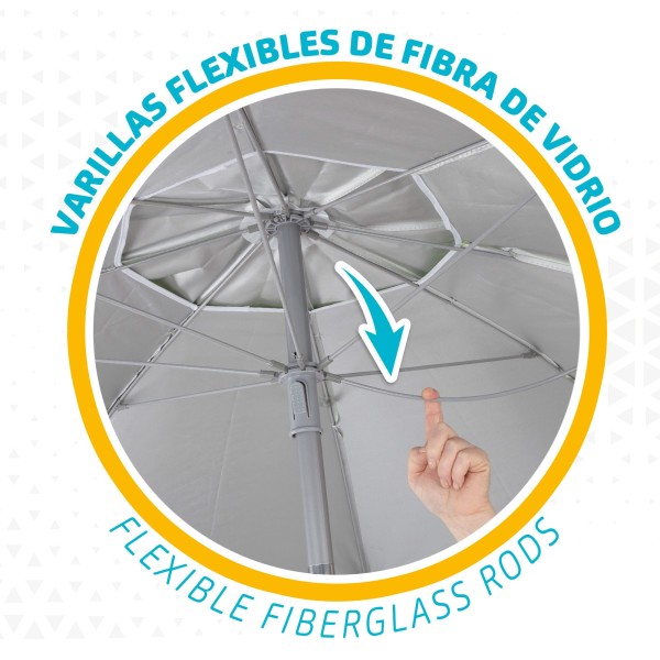 Grande Guarda-sol Max Air 2m inclinável verde | Distria