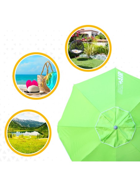 Grande Guarda-sol Max Air 2m inclinável verde | Distria