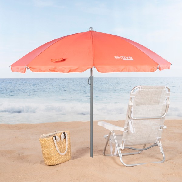 Guarda-sol vermelho Ø180 cm | Distria