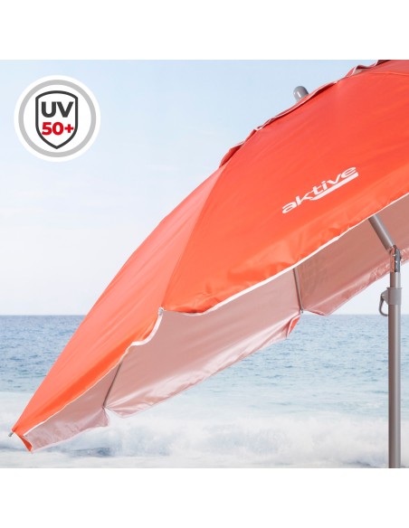 Guarda-sol grande Ø200 cm coral | Distria