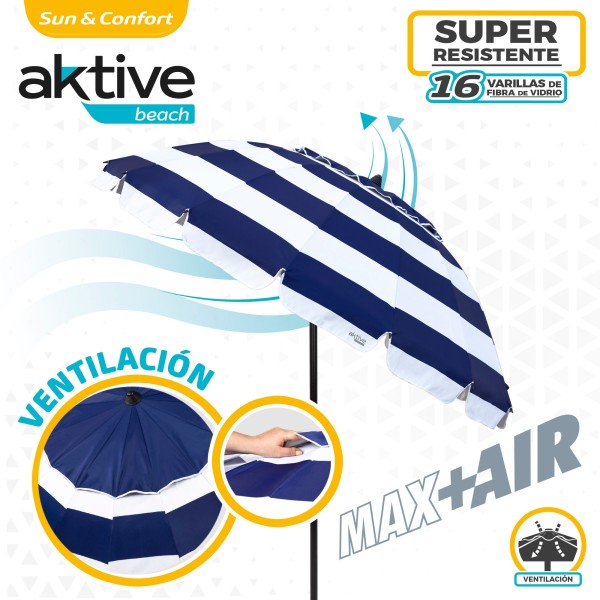 Guarda-sol grande ultra-resistente Ø240 cm | Distria