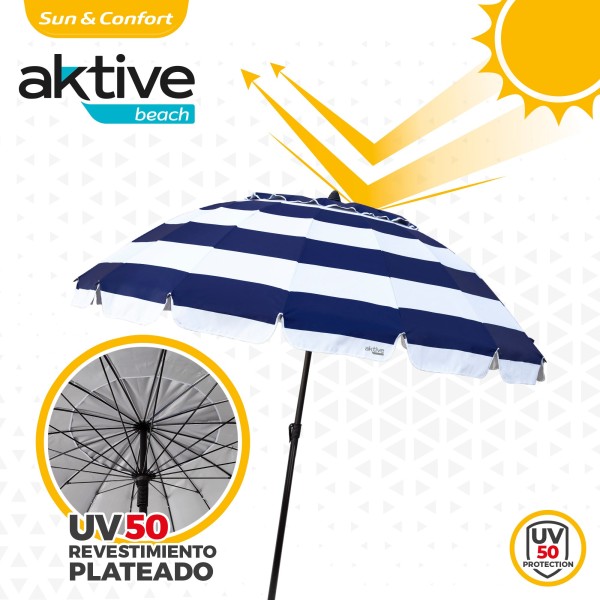 Guarda-sol grande ultra-resistente Ø240 cm | Distria