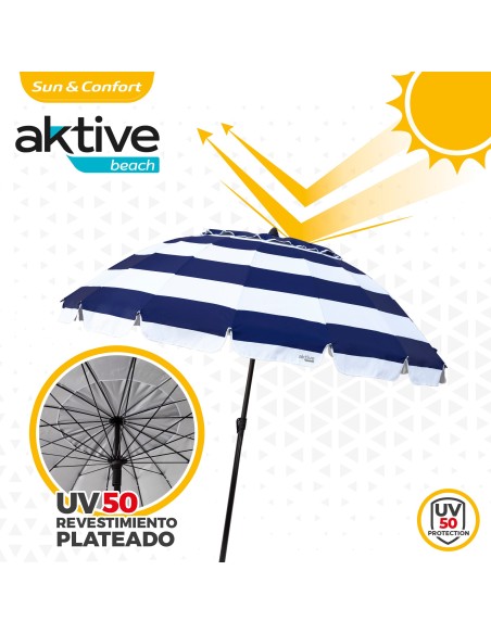 Guarda-sol grande ultra-resistente Ø240 cm | Distria