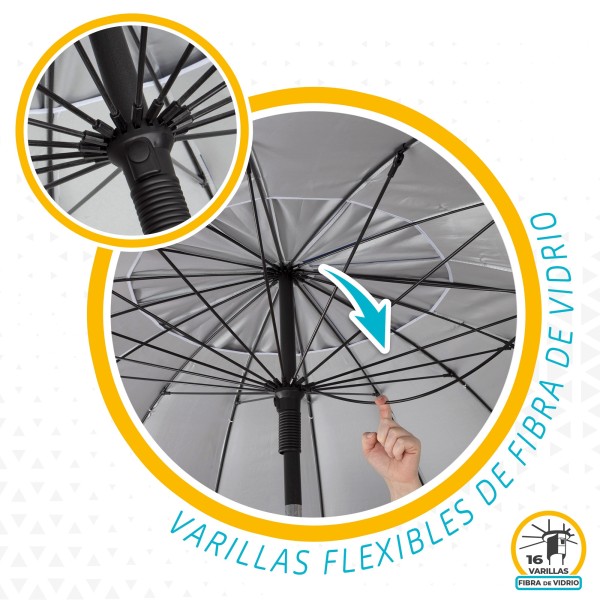 Guarda-sol grande ultra-resistente Ø240 cm | Distria
