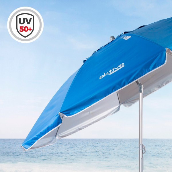 Guarda-sol azul corta-vento Ø190 cm | Distria