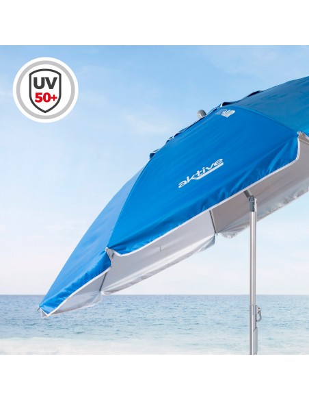 Guarda-sol azul corta-vento Ø190 cm | Distria