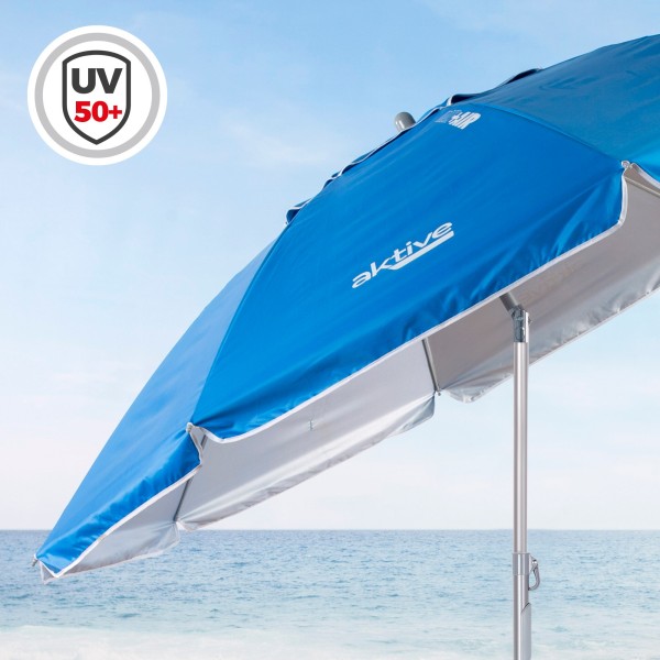 Guarda-sol azul corta-vento Ø210 cm | Distria