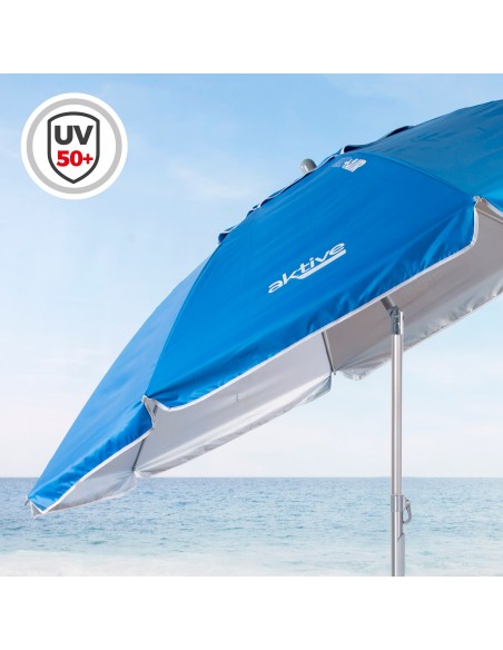 Guarda-sol azul corta-vento Ø210 cm | Distria