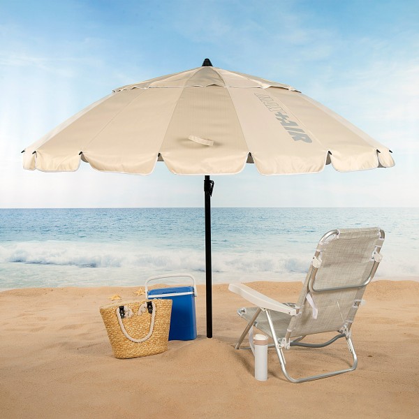 Guarda-chuva de praia corta-vento creme Ø195 cm | Distria