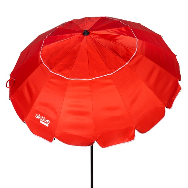 Guarda-sol vermelho corta-vento Ø195 cm | Distria