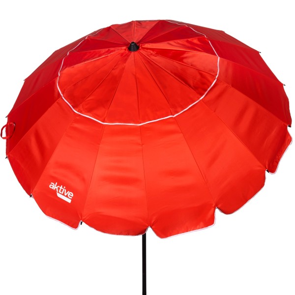 Guarda-sol vermelho corta-vento Ø206 cm | Distria