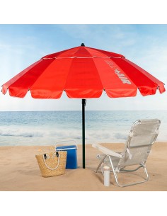 Guarda-sol vermelho corta-vento Ø206 cm | Distria 2