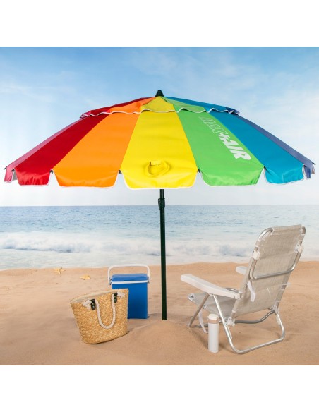 Guarda-sol multicolor à prova de vento Ø206 cm | Distria
