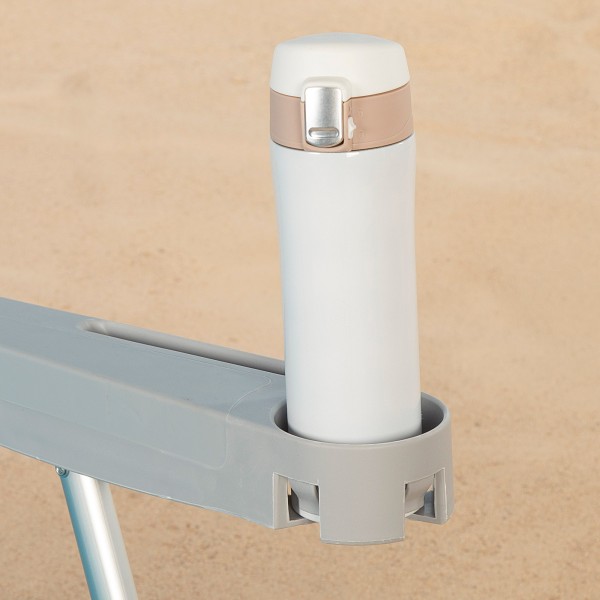 Cadeira de praia azul multiposições com fecho de clique | Distria
