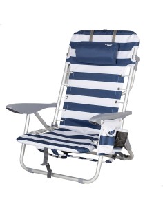 Cadeira de praia estilo marinheiro com múltiplas posições e alças para mochila | Distria