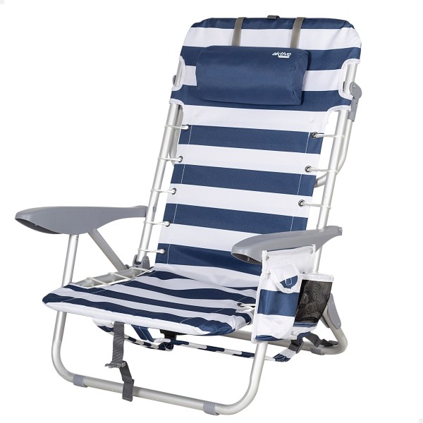 Cadeira de praia estilo marinheiro com múltiplas posições e alças para mochila | Distria