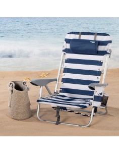 Cadeira de praia estilo marinheiro com múltiplas posições e alças para mochila | Distria 2