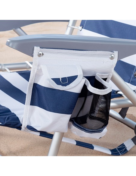 Cadeira de praia estilo marinheiro com múltiplas posições e alças para mochila | Distria
