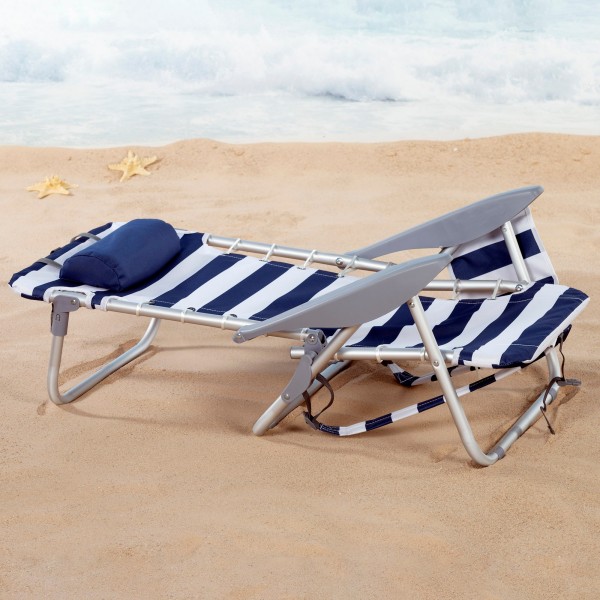 Cadeira de praia estilo marinheiro com múltiplas posições e alças para mochila | Distria