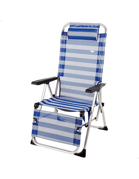 Espreguiçadeira de praia dobrável listrada | Distria