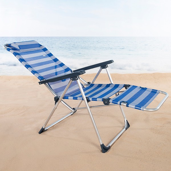 Espreguiçadeira de praia dobrável listrada | Distria