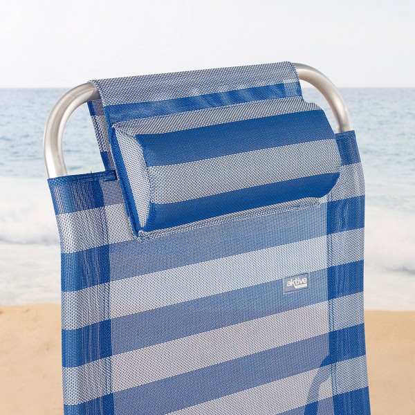 Espreguiçadeira de praia dobrável listrada | Distria