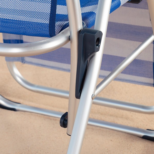 Espreguiçadeira de praia dobrável listrada | Distria