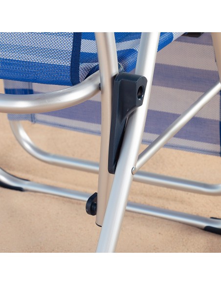 Espreguiçadeira de praia dobrável listrada | Distria
