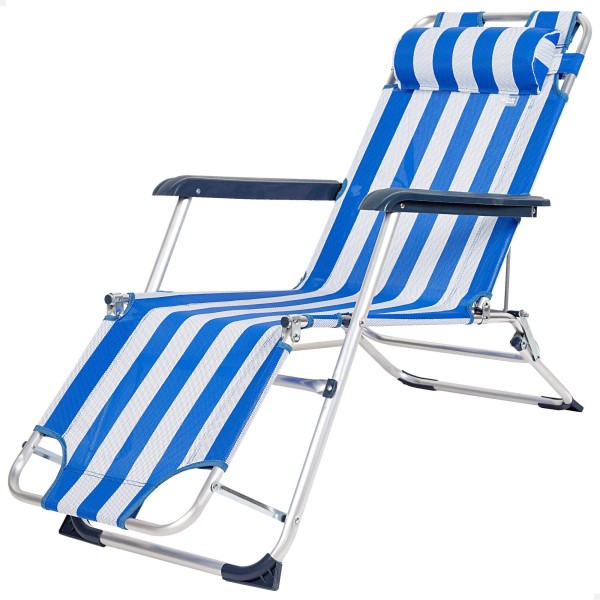 Espreguiçadeira de praia dobrável às riscas | Distria