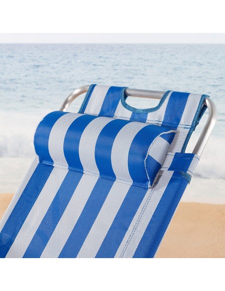 Espreguiçadeira de praia dobrável às riscas | Distria