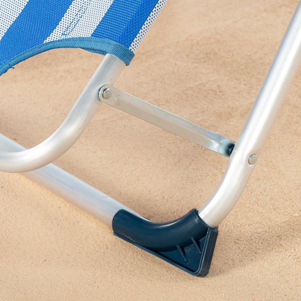 Espreguiçadeira de praia dobrável às riscas | Distria
