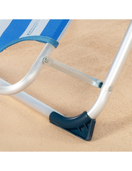 Espreguiçadeira de praia dobrável às riscas | Distria