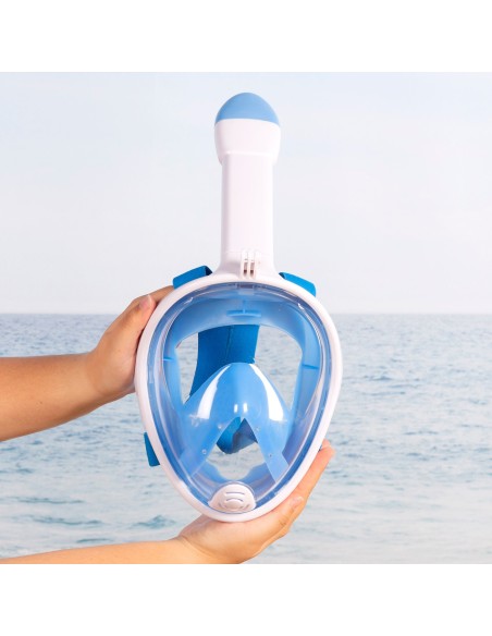 Máscara de snorkel visão panorâmica azul L-XL | Distria