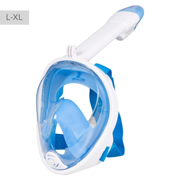 Máscara de snorkel visão panorâmica azul L-XL | Distria