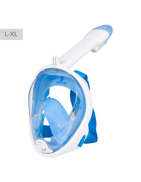 Máscara de snorkel visão panorâmica azul L-XL | Distria