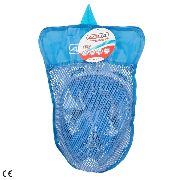Máscara de snorkel visão panorâmica azul L-XL | Distria