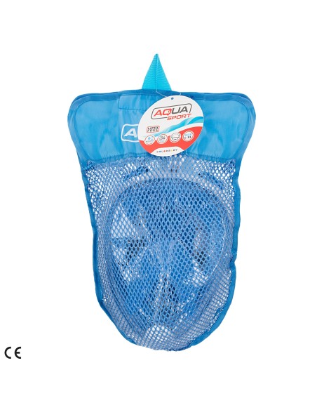 Máscara de snorkel visão panorâmica azul L-XL | Distria