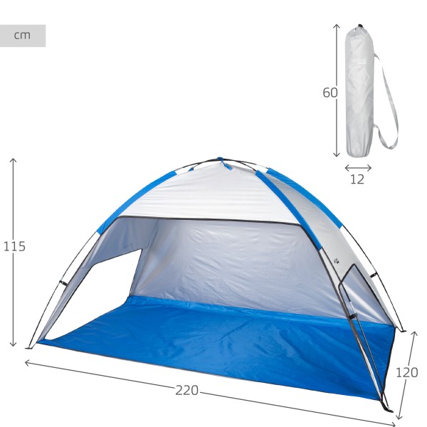 Tenda corta-vento de praia com proteção UV50 2 pessoas | Distria