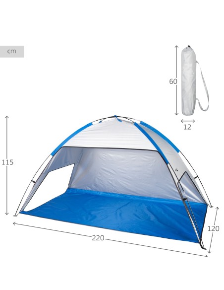 Tenda corta-vento de praia com proteção UV50 2 pessoas | Distria
