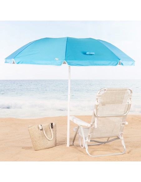 Guarda-sol UV50 azul 180 cm Aktive | Distria